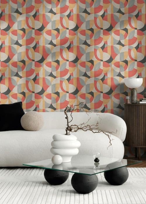 Papper utan papper 399323 grå beige Röd grafisk French Affair A.S. Creation