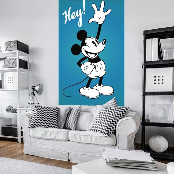 Komar Digital Wallpaper Photo Disney Hey Mickey 200 x 120 cm Non-woven Mickey Hälsning Retro
