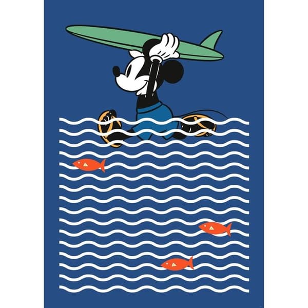 Tapet med digitalt foto Disney Mickey som surfar 280 x 200 cm Nonwoven Semester