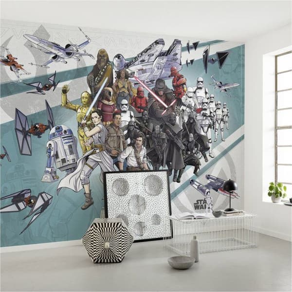 Komar Tapet digitalt foto på non-woven Star Wars trilogi BD 280 x 400 cm Retro stil