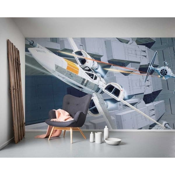 Komar Tapet digitalt Foto på Non-woven Star Wars X-Wing vs TIE-Fighter 250 x 500 cm Non-woven