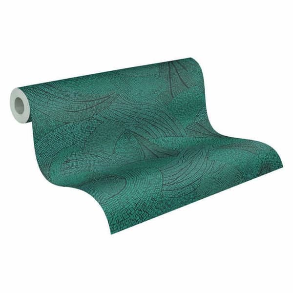 Tapet non-woven 399353 blågrön Schwarz svart grafisk French Affair A.S. Creation
