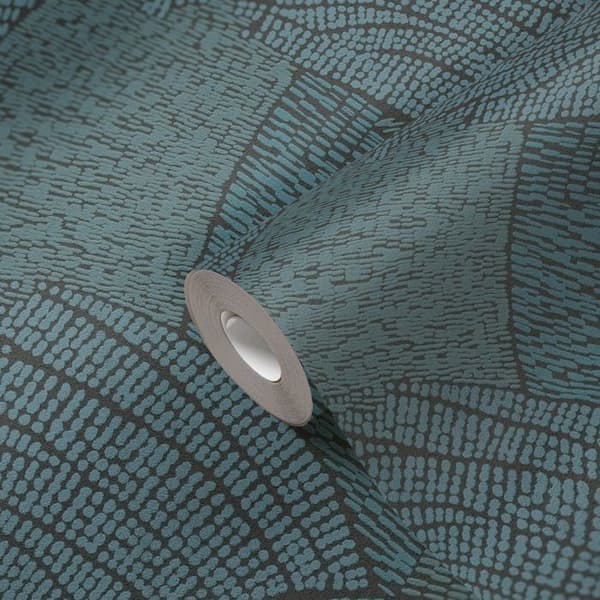Tapet non-woven 399353 blågrön Schwarz svart grafisk French Affair A.S. Creation