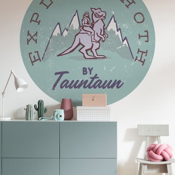 Komar Digitalt Tapet Foto Nonwoven Star Wars Utforska Hoth Tauntaun 125 x 125 cm Rundt klistermärke