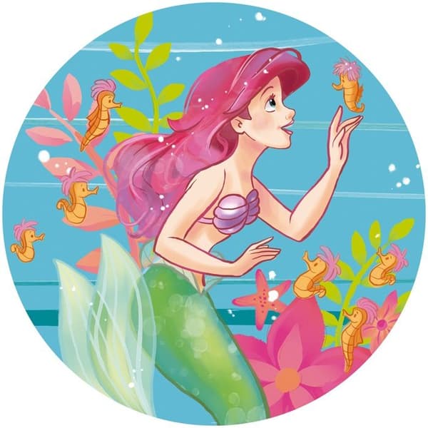 Komplett digital tapet foto non-woven Disney Arielle sjöhäst 125 x 125 cm väggdekal