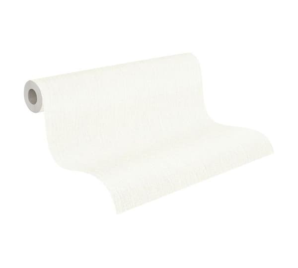 A.S. Creation Il Decoro 366881 non-vävd tapet enfärgad 0,53 m x 10,05 m vit