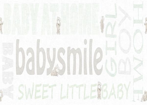 A.S.Création Border Little Stars Border 5,00 M X 0,17 M Metallic Grön Vit Made IN Germany 358481 35848-1