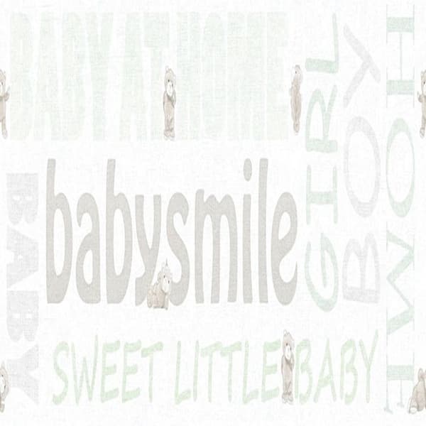 A.S.Création Border Little Stars Border 5,00 M X 0,17 M Metallic Grön Vit Made IN Germany 358481 35848-1