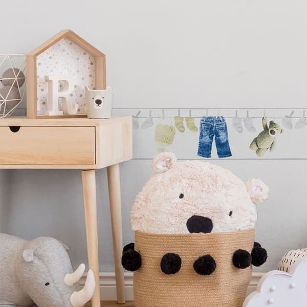 Non-woven tapet - A.S. CREATION - Little Stars frans - Djurmönster - 17 cm x 5 m - Tvättbar