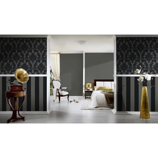 A.S. Creation Castello | 335408 | vanlig non-woven tapet | 0,53 m x 10,05 m | grå