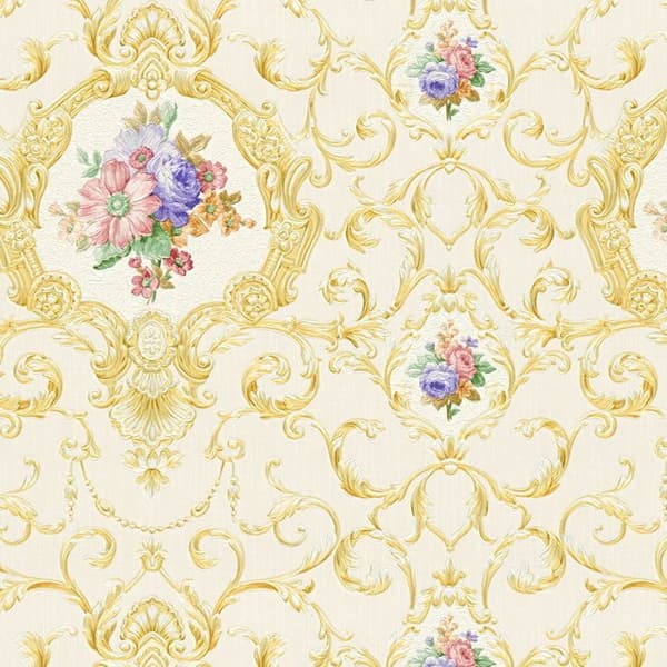 A.S. Creation Château 5 343911 non-woven tapet vintage 0.53 m x 10.05 m färgglad
