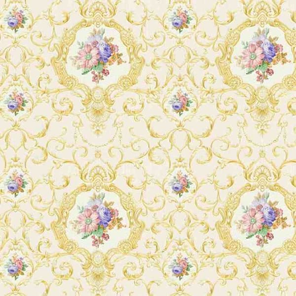 A.S. Creation Château 5 343911 non-woven tapet vintage 0.53 m x 10.05 m färgglad