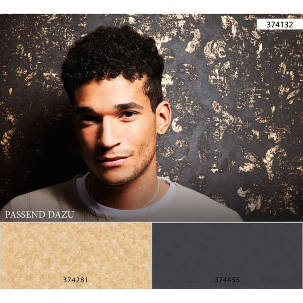 A.S. Creation Neue Bude 2.0 Edition 2 374455 non-woven tapet enfärgad 0.53 m x 10.05 m svart