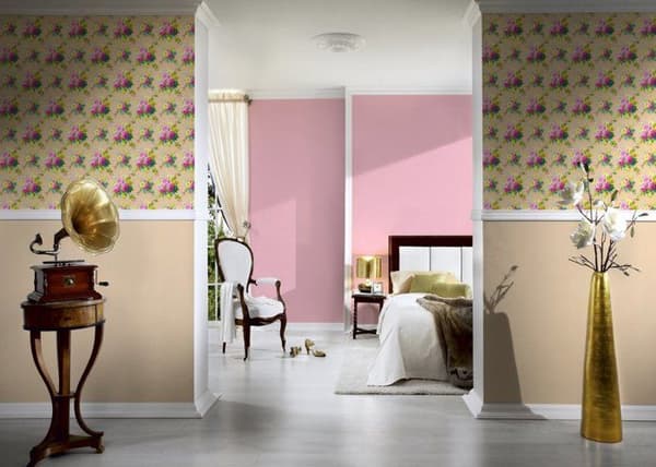 A.S. Creation Château 5 345081 non-vävt blommigt tapet 0.53 m x 10.05 m färgglad