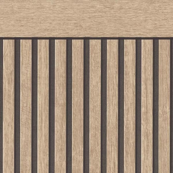Tapet - AS CREATION - Dado - Träimitation - Natur-Svart - 5 m x 106 cm