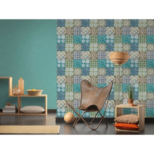 A.S. Creation Autentiska Väggar 2 364851 non-woven tapet vintage 0.53 m x 10.05 m blå