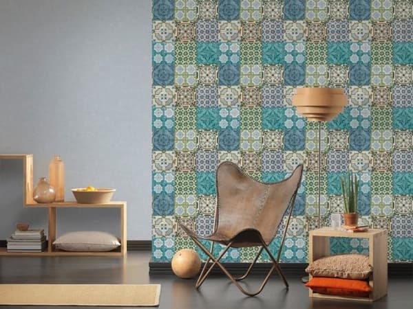 A.S. Creation Autentiska Väggar 2 364851 non-woven tapet vintage 0.53 m x 10.05 m blå
