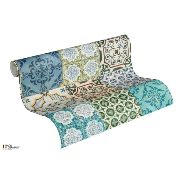 A.S. Creation Autentiska Väggar 2 364851 non-woven tapet vintage 0.53 m x 10.05 m blå