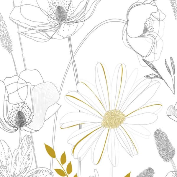 Tapet - AS CREATION - Blommig - Vit - Vinyltapet - 0.53x8.40 m