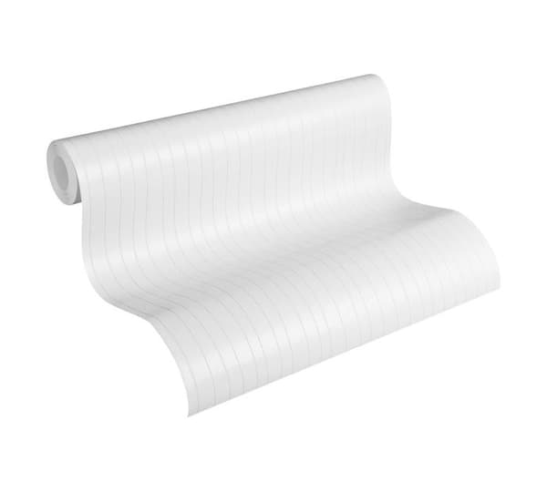 A.S. Creation Meistervlies 320041 tapet non-woven med ränder 0.53 m x 10.05 m vit
