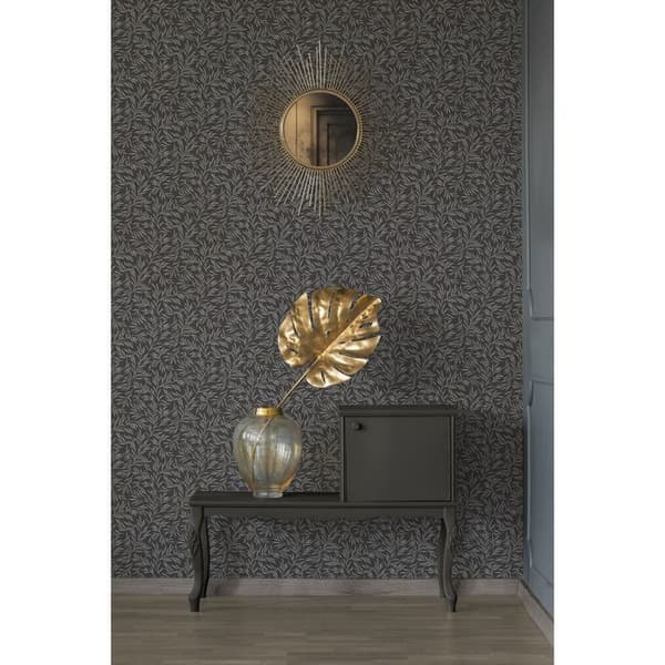 A.S. Creation Alpha | 333265 | non-woven tapet blommig | 0.53 m x 10.05 m | svart