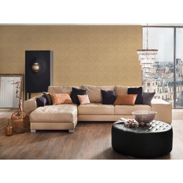 A.S. Creation Metallic Silk 306584 non-woven tapet barock 0.53 m x 10.05 m beige