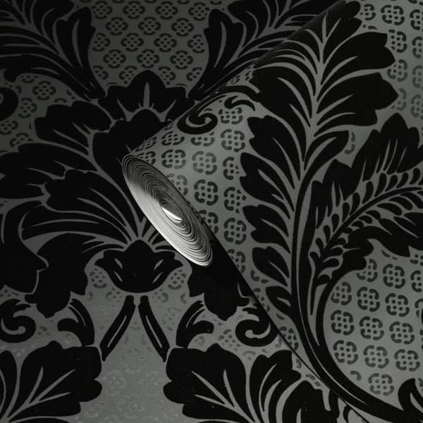A.S. Creation Lyxigt tapet 305445 non-woven barock 0.53 m x 10.05 m svart