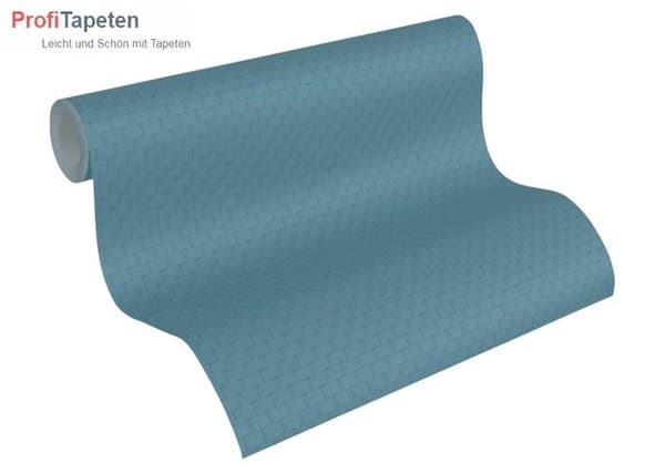 A.S. Creation lyxigt tapet 319084 oorganiskt papper enfärgad 0.53 m x 10.05 m blå