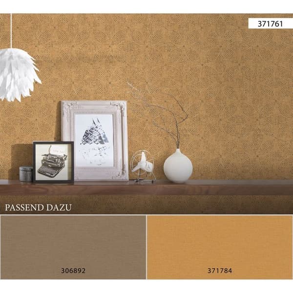 A.S. Creation Etnisk Ursprungs 371784 non-woven tapet enfärgad 0.53 m x 10.05 m gul