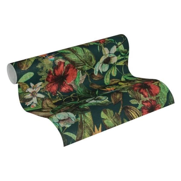 A.S. Creation Greenery 372165 non-woven tapet floral 0.53 m x 10.05 m grön