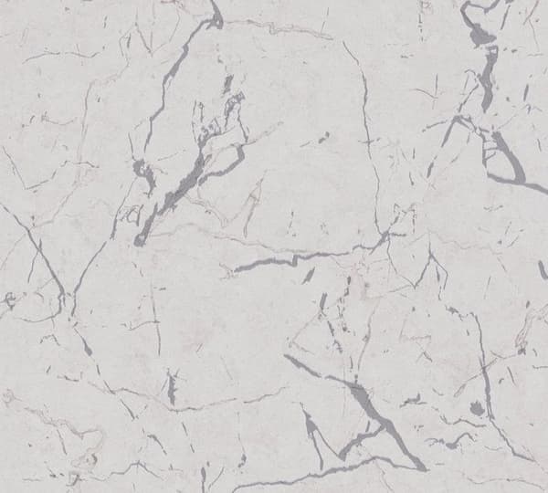 Slät marmor tapet - Vit - 10 x 0,53m