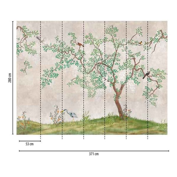 Panoramic - A.S. CREATION - The Wall - Vinyl tapeter på non-woven - Djur - Vit - 3,71 meter