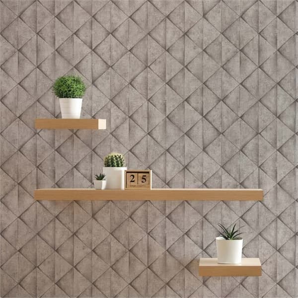 Papier Peint Béton Dario M1-No.547 Grå Antracit Papper Väggdekoration Geometrisk