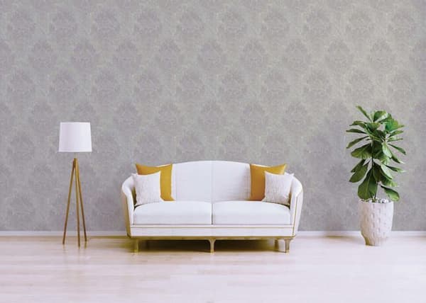 Barocktapet Giulia M1-No.636 Vit Rosa Tapet med ornamenter