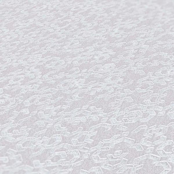 Metalliserad Tapet Massimo M1-No.625 Vit Geometrisk