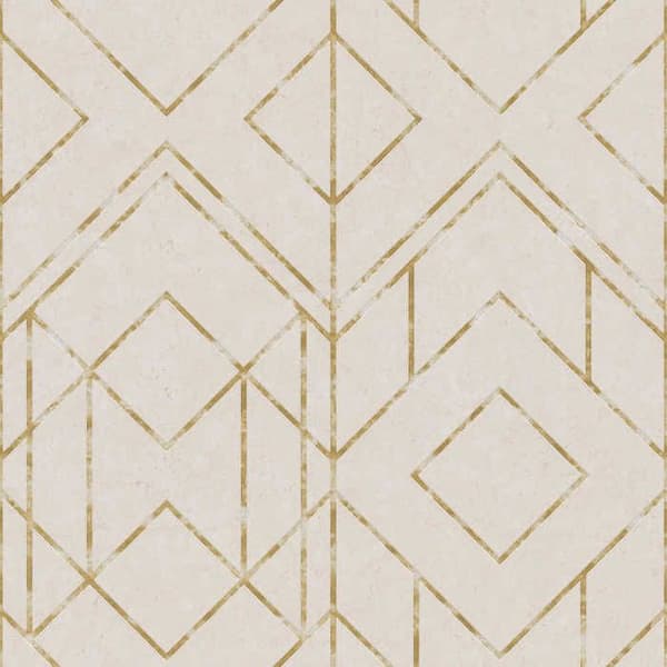 Grafiskt Tapet Tino M1-No.630 Vit Guld Geometrisk Tapet