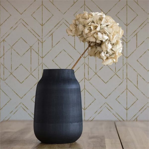 Grafiskt Tapet Tino M1-No.630 Vit Guld Geometrisk Tapet