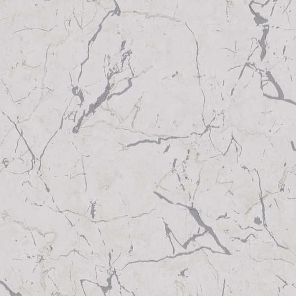 Marble Look Wallpaper Rachele M1-No.603 Non-woven Wallpaper Vit Grå
