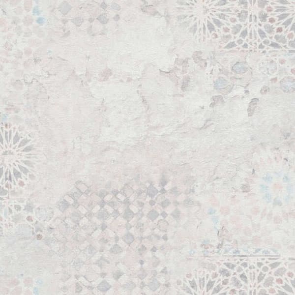 Papier Peint Carrelage Azzura M1-No.606 Vit Grå Originaltapet