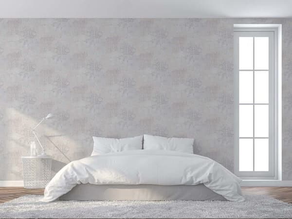 Papier Peint Carrelage Azzura M1-No.606 Vit Grå Originaltapet