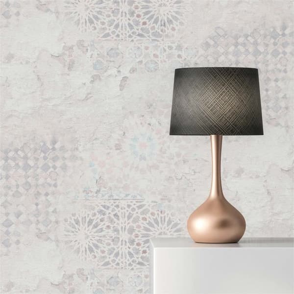 Papier Peint Carrelage Azzura M1-No.606 Vit Grå Originaltapet