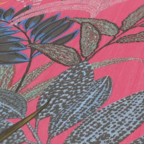 Tapet Skog och Löv M1-No.608 Rosa Rosa Blommigt Tapet