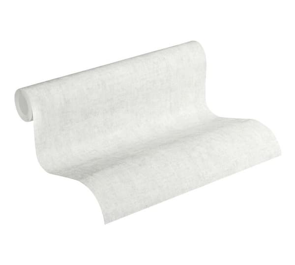 A.S. Creation Nya Väggar 374231 non-woven tapet enfärgad 0.53 m x 10.05 m vit