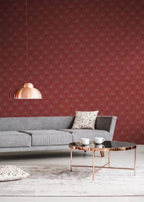 A.S. Creation New Walls 374274 non-woven tapet vintage 0.53 m x 10.05 m röd