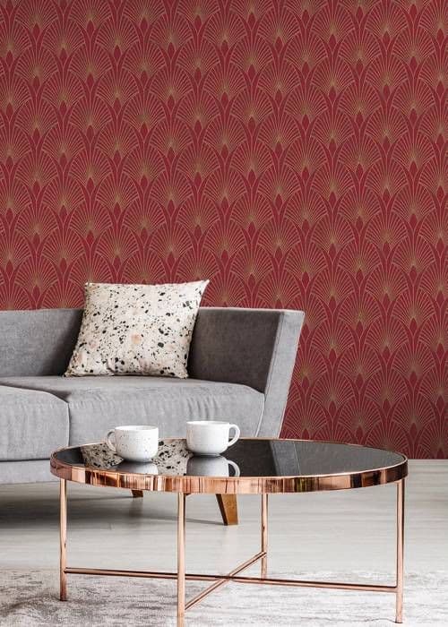 A.S. Creation New Walls 374274 non-woven tapet vintage 0.53 m x 10.05 m röd