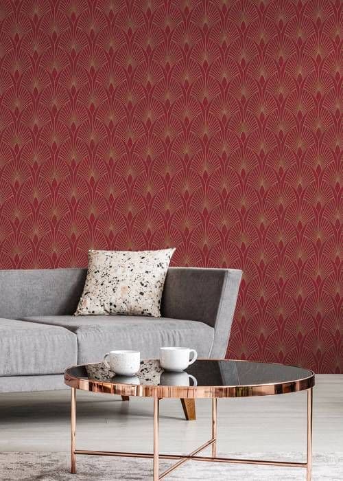A.S. Creation New Walls 374274 non-woven tapet vintage 0.53 m x 10.05 m röd