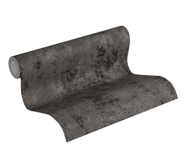 A.S. Creation Nya Väggar 374256 non-woven tapet enfärgad 0.53 m x 10.05 m svart
