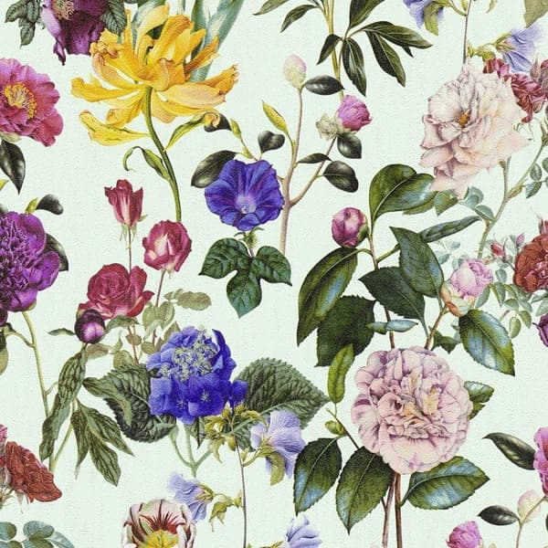 A.S. Creation Jette 5 373362 non-woven tapet blommönster 0.53 m x 10.05 m blå