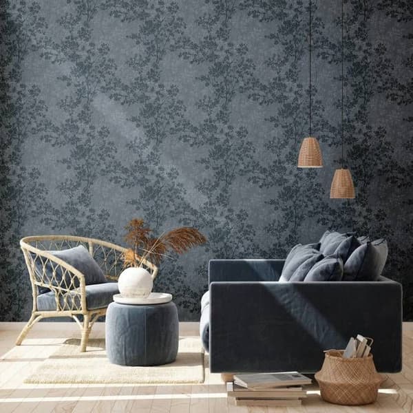 A.S. Creation New Walls 373974 non-woven tapet natur 0.53 m x 10.05 m blå
