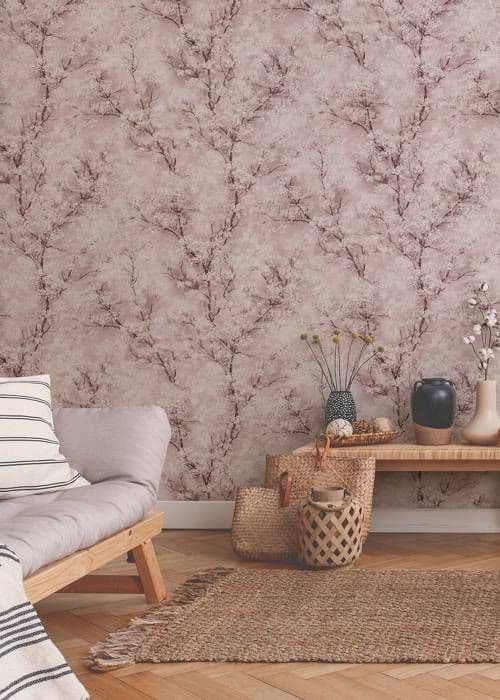 A.S. Creation Nya Väggar 374204 non-woven tapet natur 0.53 m x 10.05 m rosa
